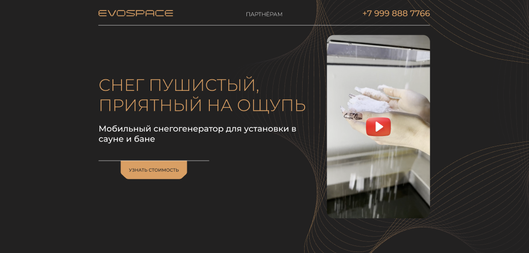 Главная страница сайта Evospace